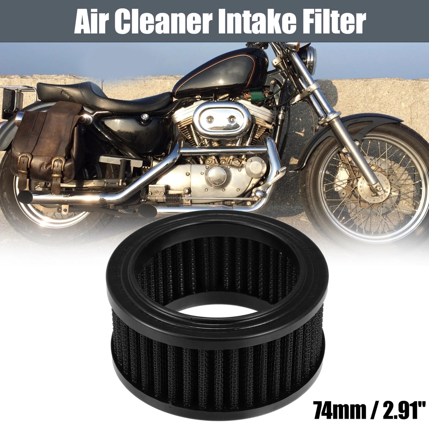Air Filter Cleaner for Harley-Davidson Iron 883 (2009–2015) Black