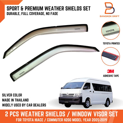 Visor Rain Shield Wind Deflector for Toyota Hiace Commuter (2005-2019)