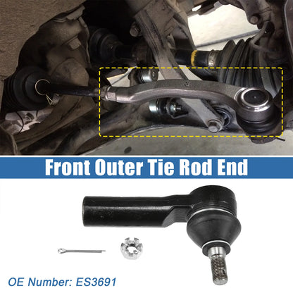 2X Front Outer Tie Rod End Links ES3631 for Ford Escape (2001–2009)