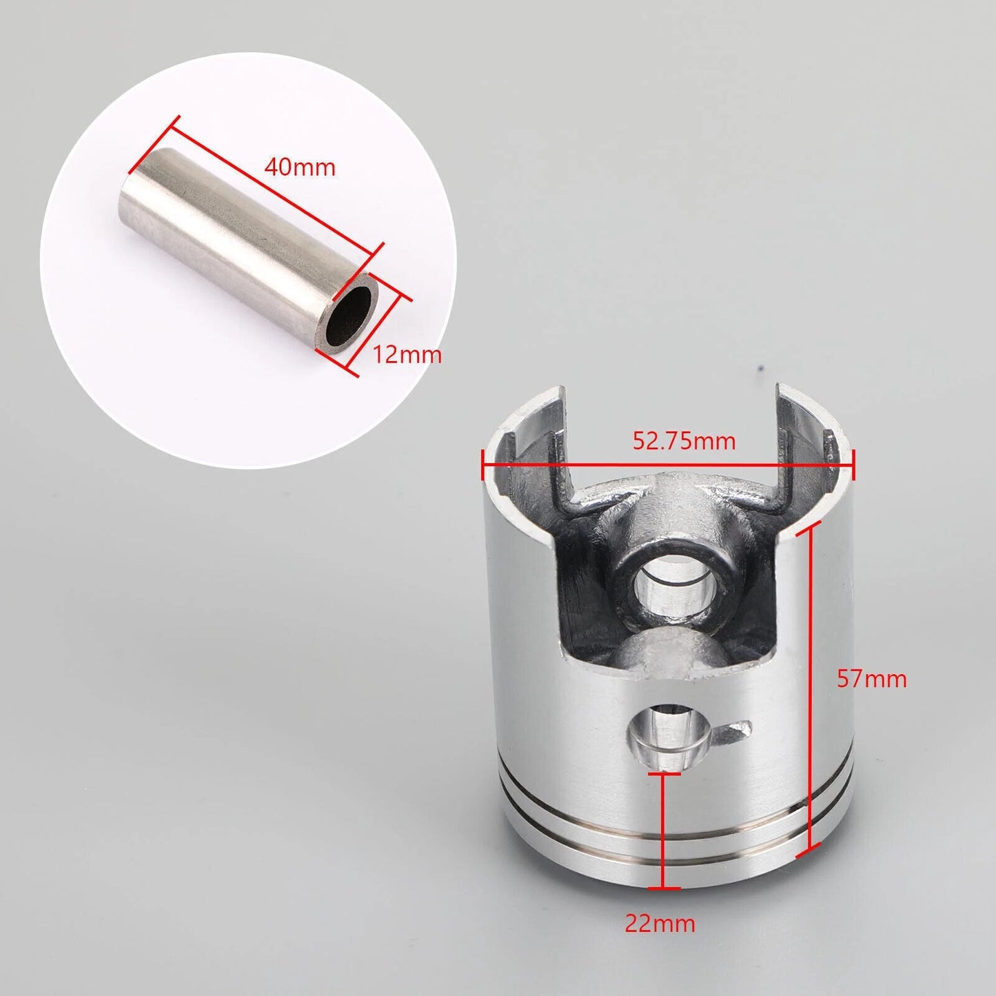 Piston Kit 52.75mm +0.25 for Suzuki AH100 AG100 Address V100 (1991–2000)