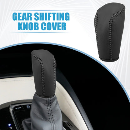 Gear Shifting Knob Cover for Hyundai Verna (2010-2014) - Faux Leather Black