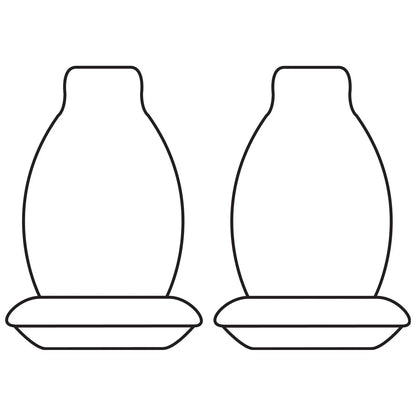 Set of 2 Custom Fit Canvas Car Seat Covers for Hilux (2015–Present)