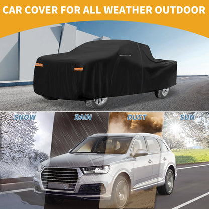 Waterproof All Weather Car Cover for Dodge Ram (2010-2023) - Black 210D-PU