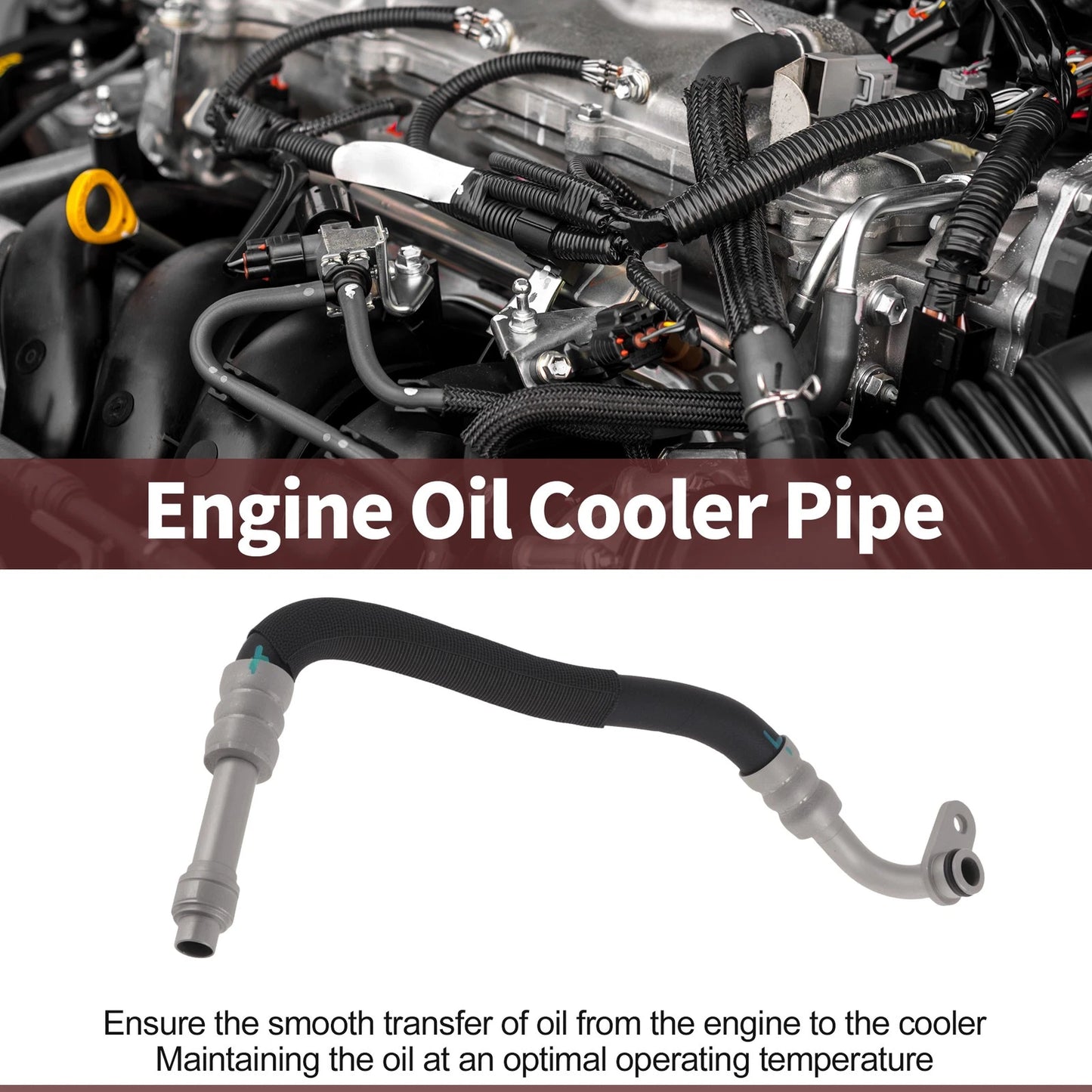 Inlet Engine Oil Cooler Tube for BMW E60 E61 535i (2008–2010) No. 17227560979
