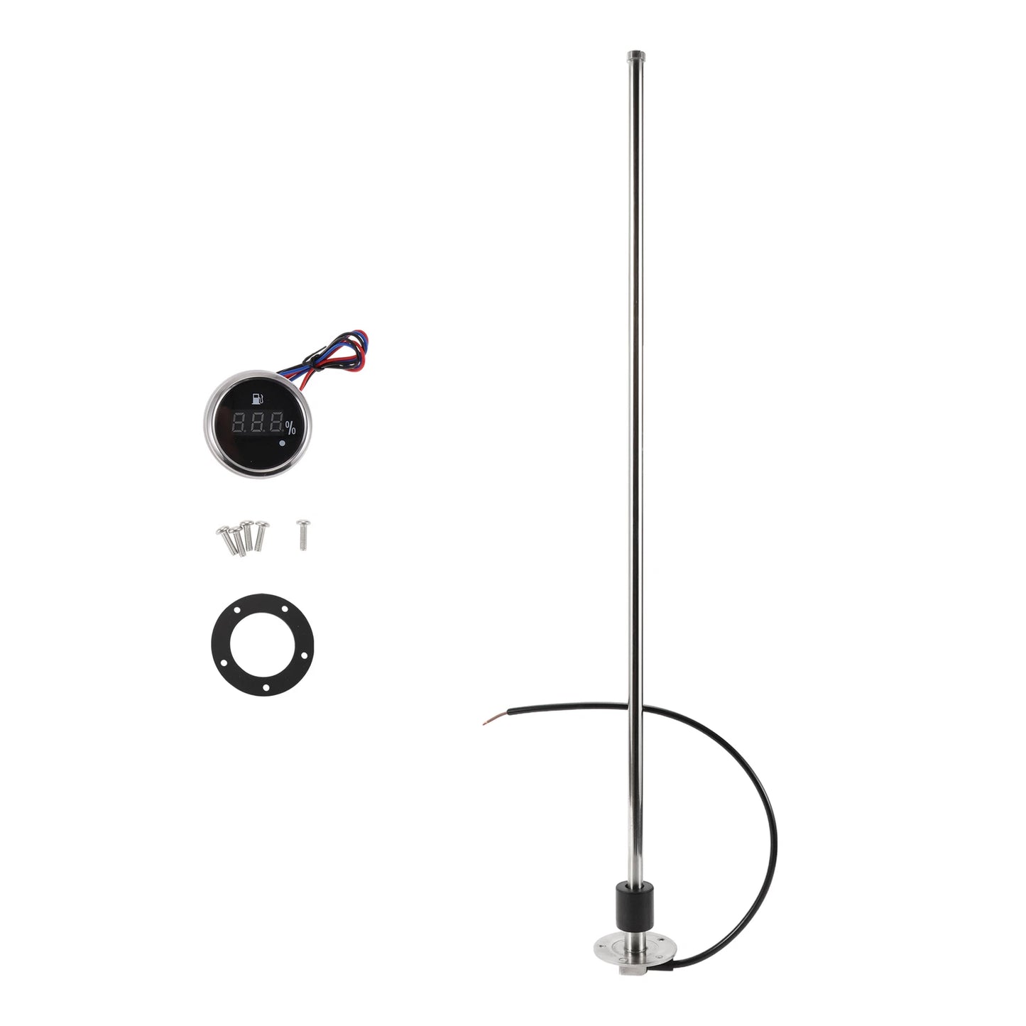 Fuel Sending Unit and Gauge Kit 0-190 Ohm for Boat Car Vehicle (0-190)