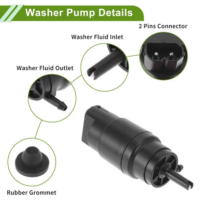 Windshield Washer Pump w/Grommet for BMW E36