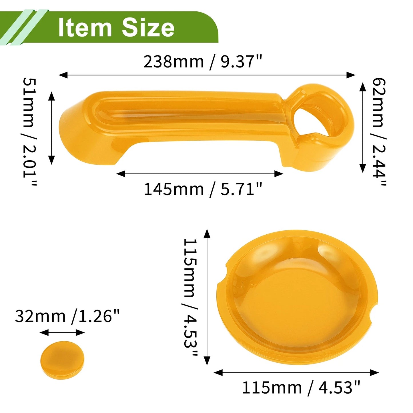 Set of 4 Decorative Door Handle Covers for Jeep Wrangler JK JKU (2007–2018) Yellow ABS