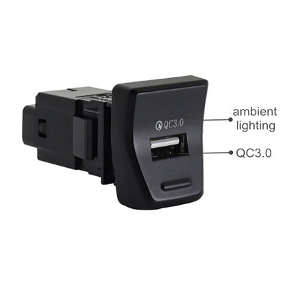 QC3.0 USB Charger Fast Charging Socket for Toyota RAV4 (2019-2023)