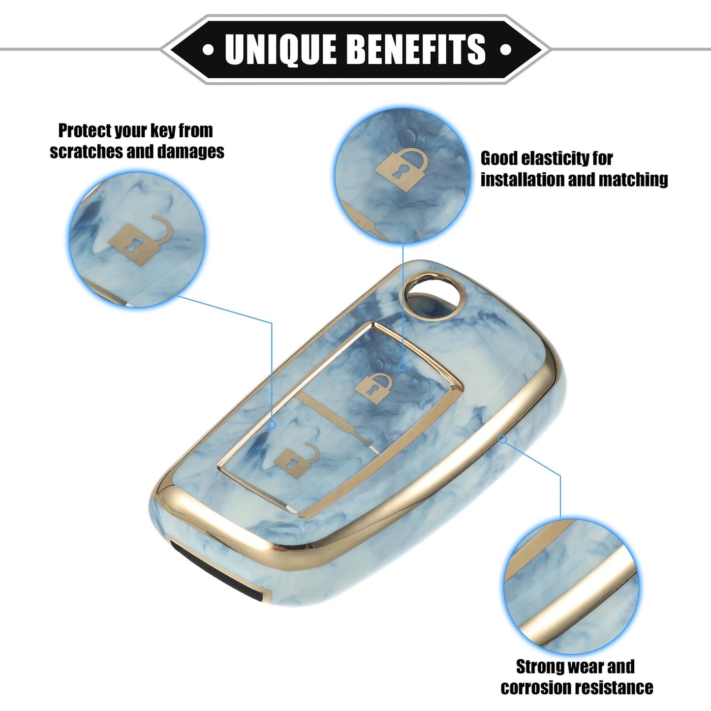 2 Button Smart Key Fob Case Cover for Nissan Rogue Frontier (2014–2023)