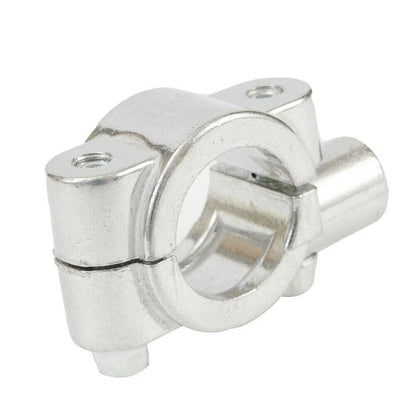7/8" 10mm Silver Motorcycle Handle Bar Mirror Mount Holder Clamp