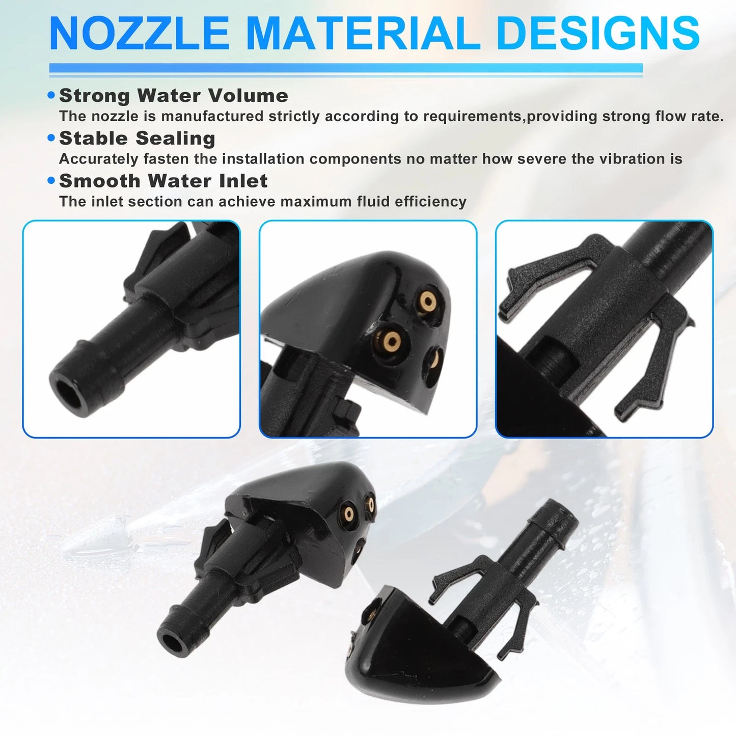 Set of 6 Windshield Washer Nozzles for VW Transporter T3 (1979–1992) No. 211955993