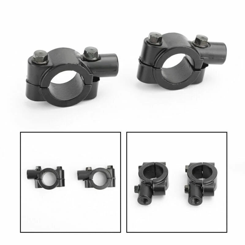 Mirror Brackets 10mm CW for Motorcycle Enduro Quad Scooter (22mm Handlebars)