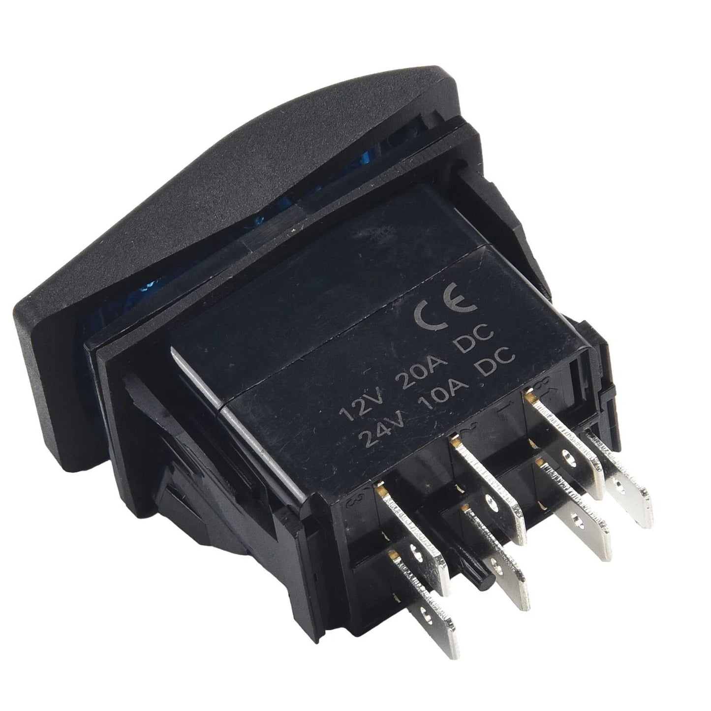 Rocker Switch / 12V/20A 24V/10A / 4952.524mm Blue LED Light for DPDT