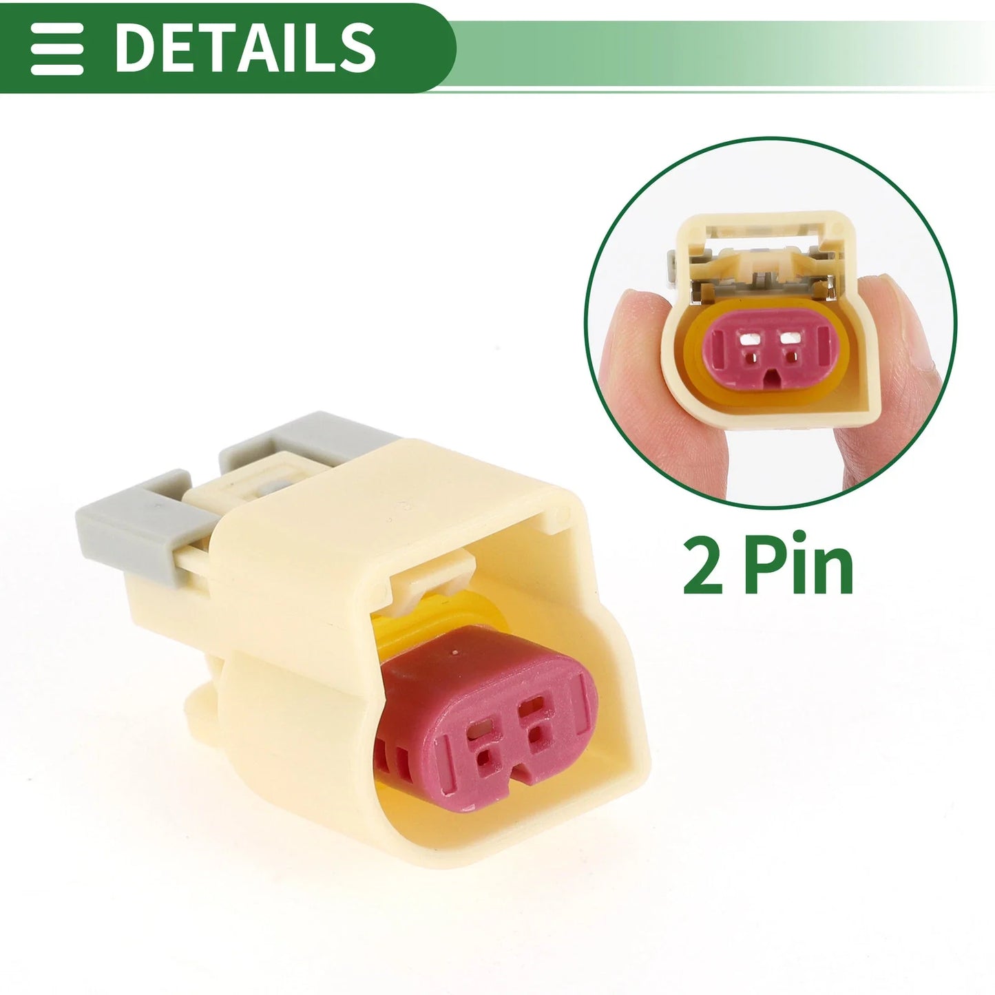 2 x Pin Knock Detonation Sensor Connector Plug for Chevy