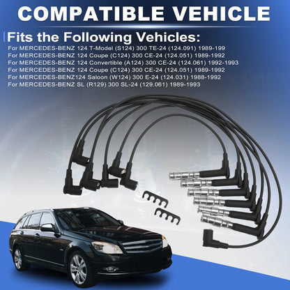 7 pcs Spark Plug Wire for Mercedes-Benz 124 T-Model (S124) 300 ZEF597