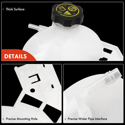 Coolant Expansion Tank with Cap for Fiat 500X (2016–2018) Jeep Renegade (2015–2021)