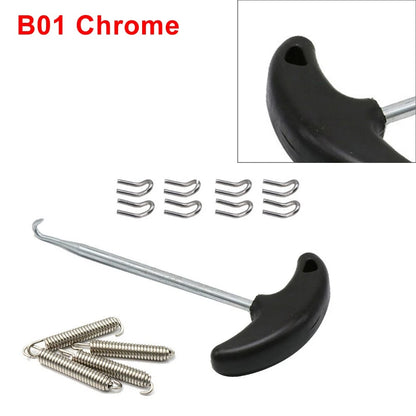 Set of 4 Exhaust Pipe Muffler Mounting Spring Hooks for Universal Motorcycle