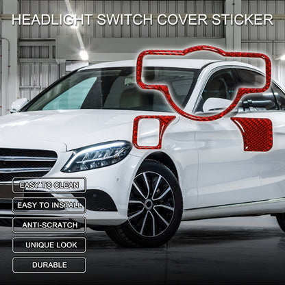 Headlight Switch Cover Sticker for Mercedes-Benz A B C E G Class CLA GLA (Type-A)