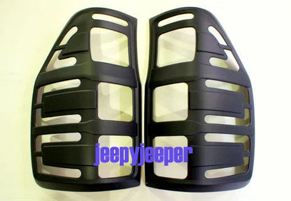 Matte Black Rear Tail Light Covers for Ford Ranger Wildtrak (2011-2022)