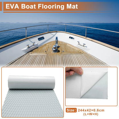 Self-Adhesive Boat Flooring Strip for Various Models (96" L x 17" W)