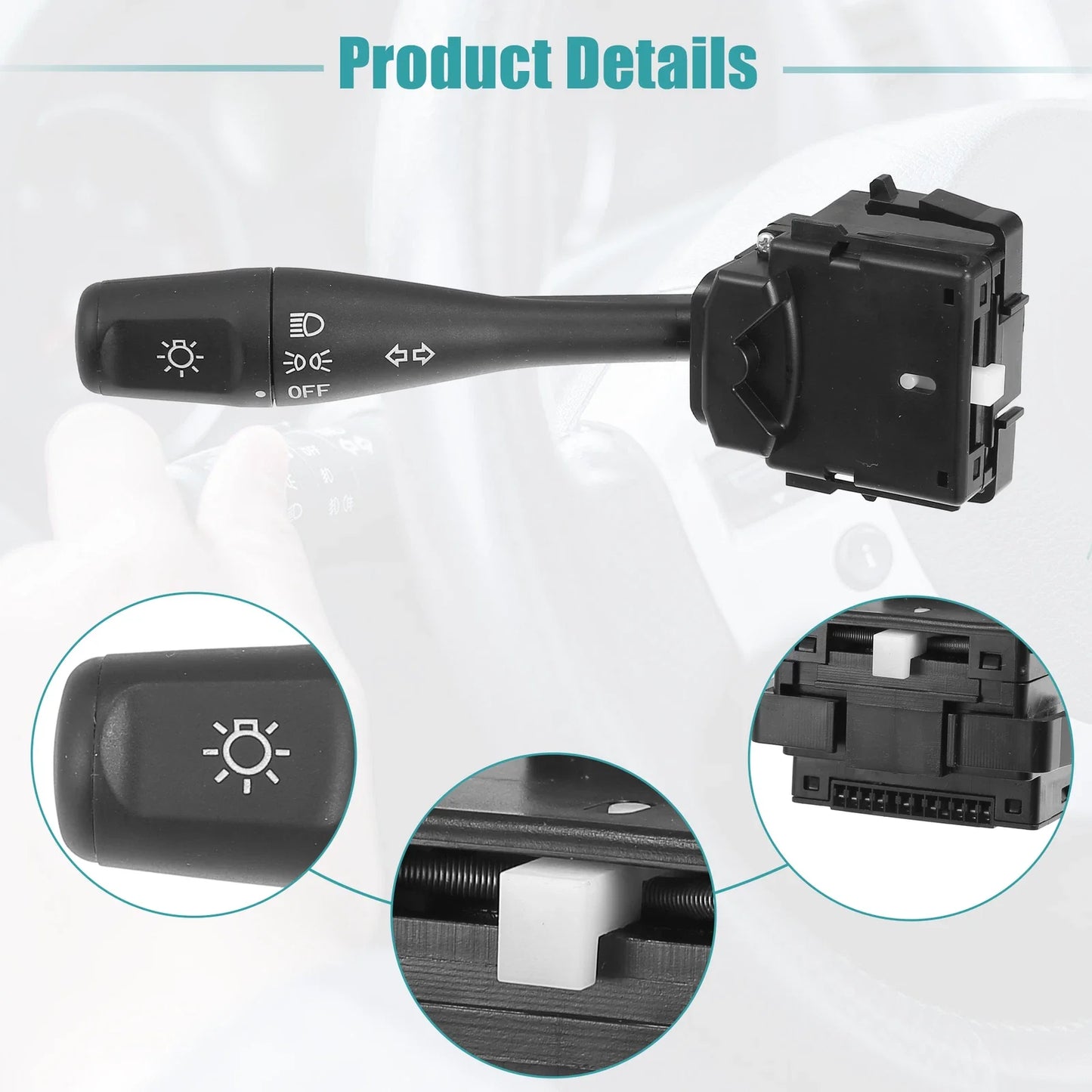 Turn Signal Switch for Chrysler Sebring, Dodge Stratus, Black (2001-2006)