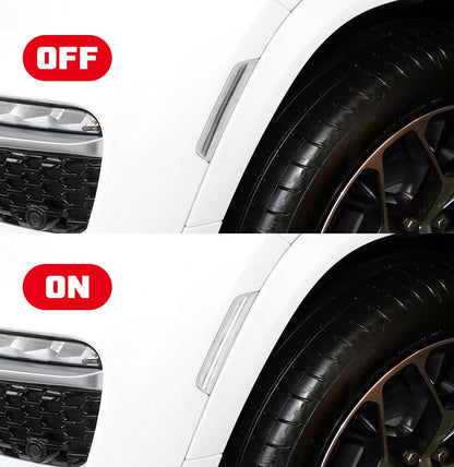 Pair Clear White Front Bumper Side Marker Light for Dodge Durango (2021–2025)