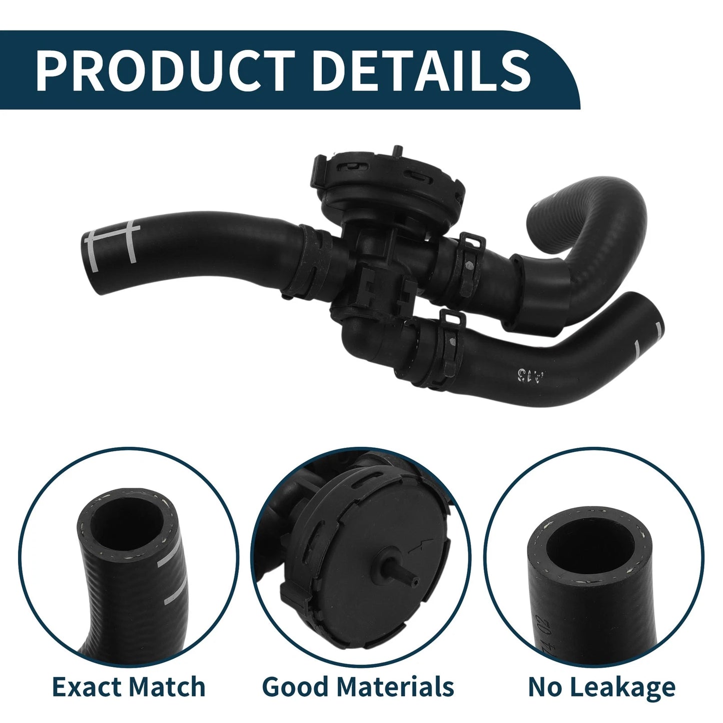 Radiator Hose for Porsche Cayenne (2011–2014) No. 95810637402 Rubber