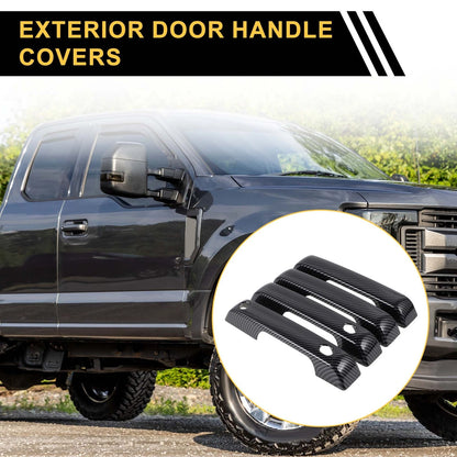 Set of 4 Exterior Door Handle Covers for Ford F-150 (2021–2024) Carbon Fiber