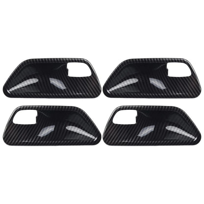 4PC Carbon Look Interior Door Handle Bowl Cover for 3 4 Series F30 F34 3GT