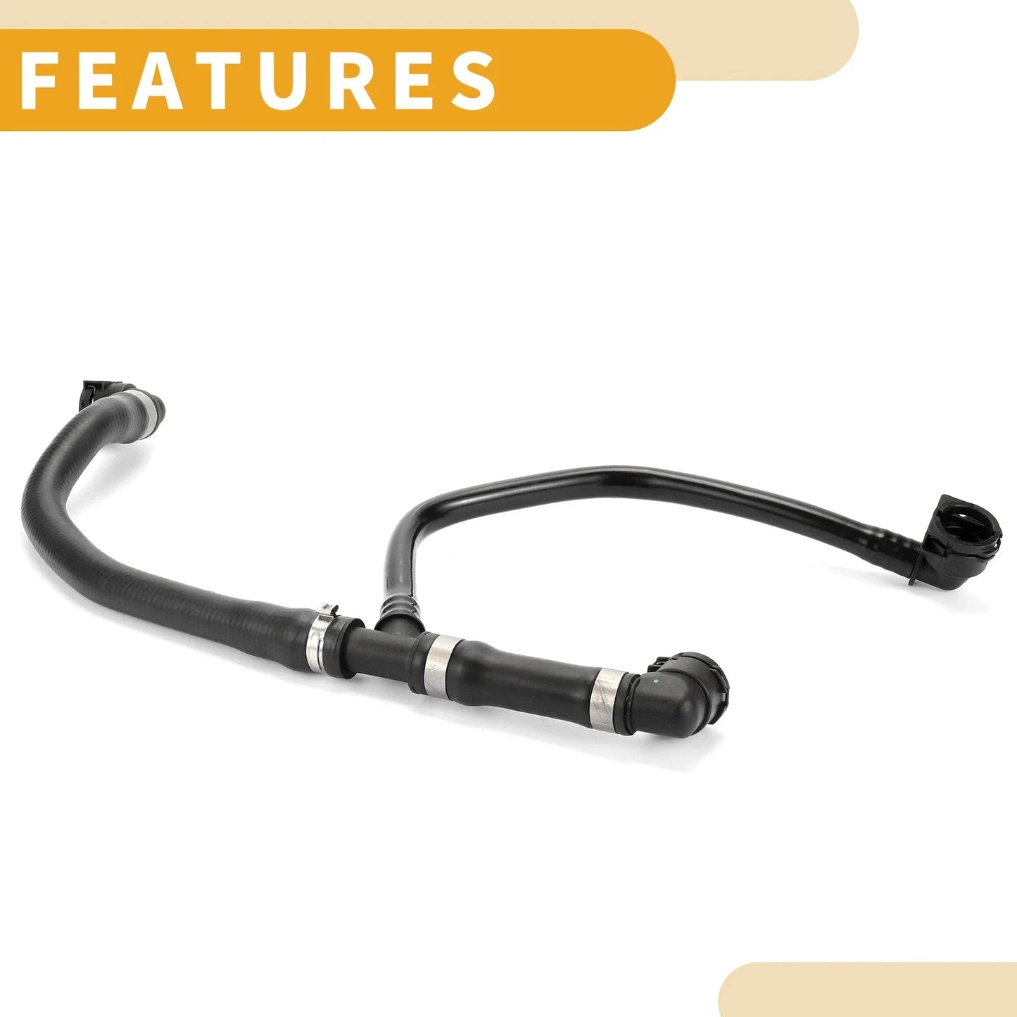 Engine Radiator Hose for BMW 230i Rubber Black (2017-2021)