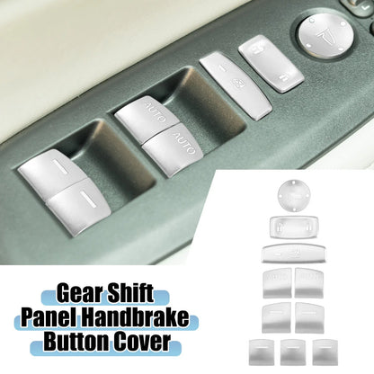 10 x Car Window Switch Button Covers for Honda Accord (2018-Present) Silver Tone