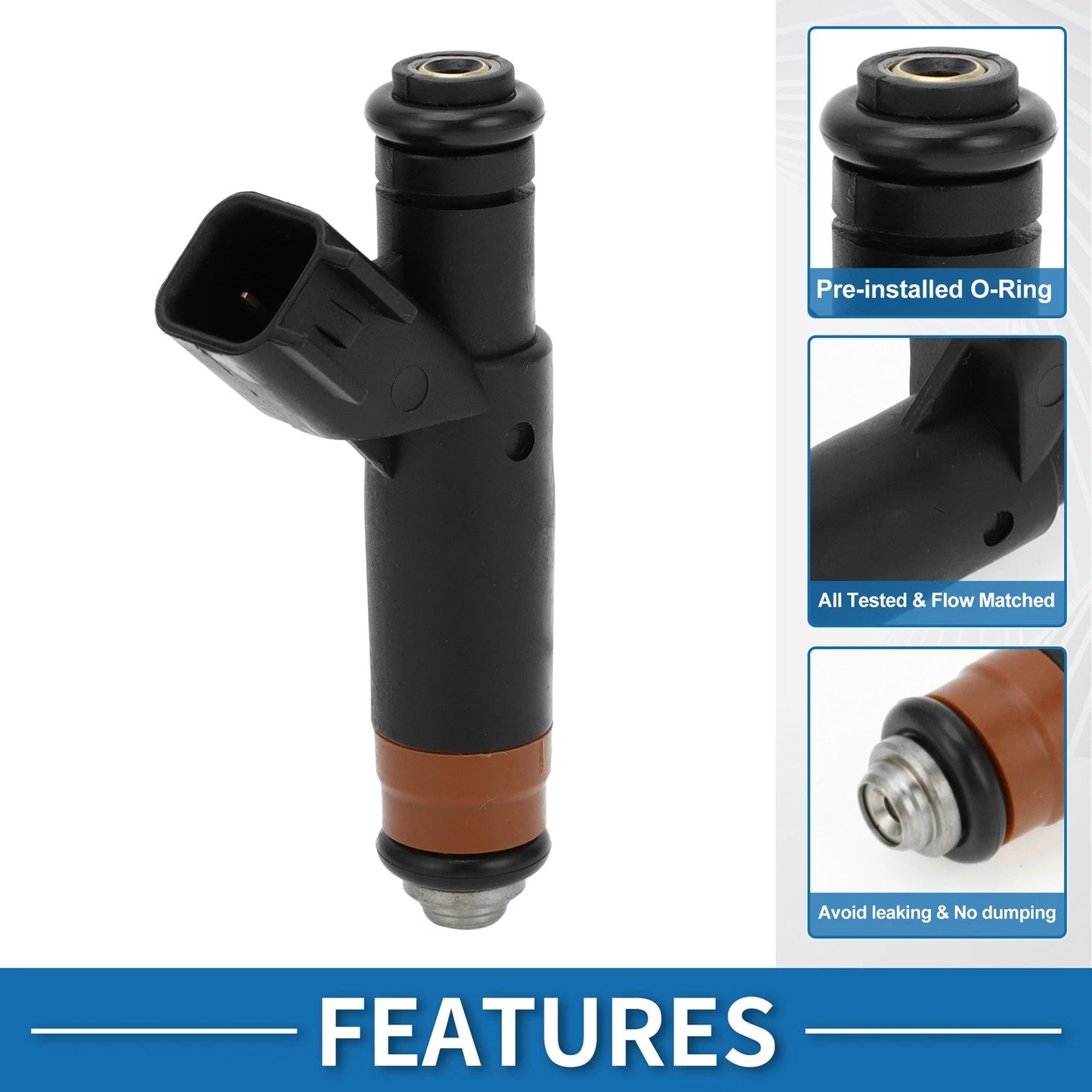 Fuel Injector No. 4L8Z-9F593-AA for Ford Escape (2005–2008) 3.0L Black