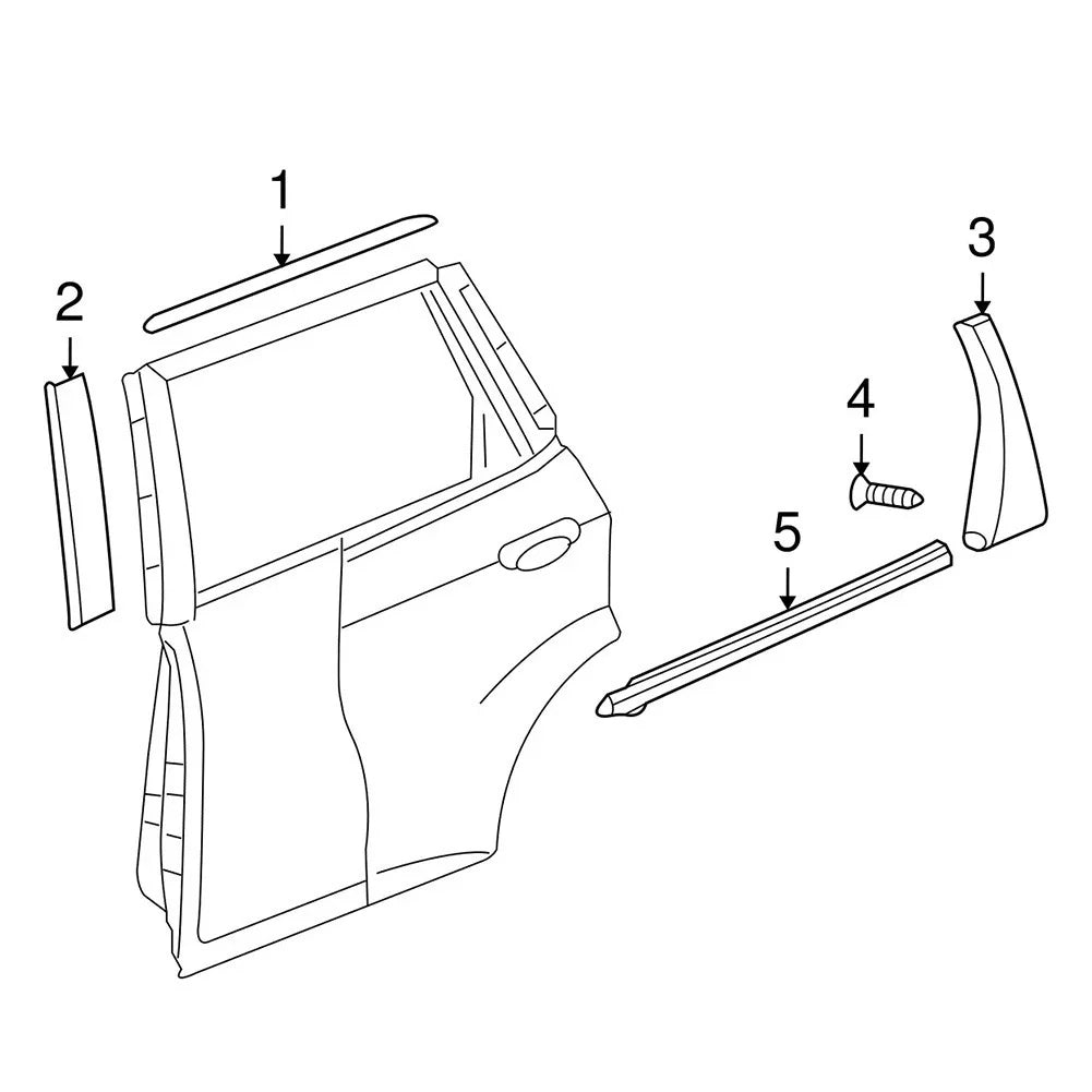 Left Door Pillar Garnish for Honda Fit (2007–2008)