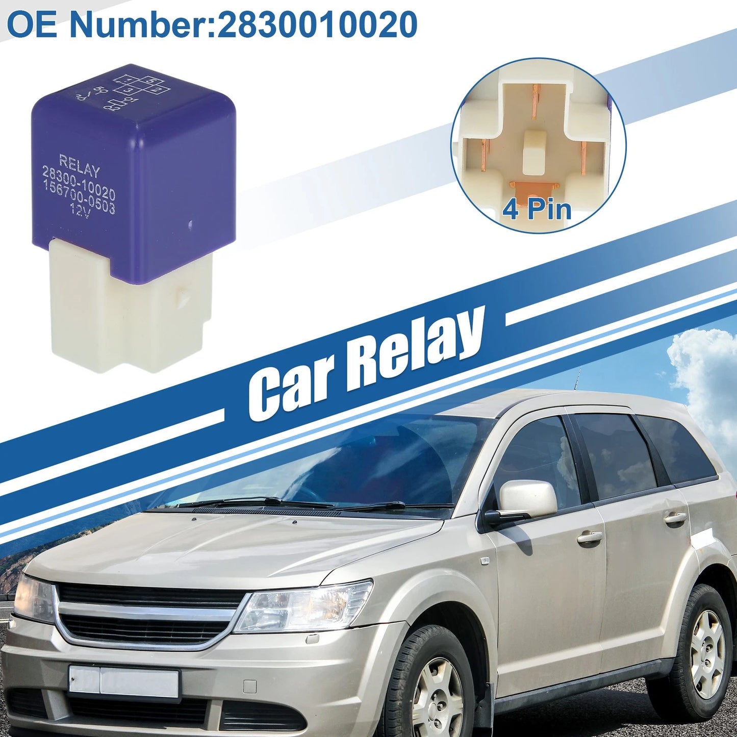 4 Pin Solenoid Relay No. 2830010020 DC 12V 40A for Toyota MR2 (1985–1989)