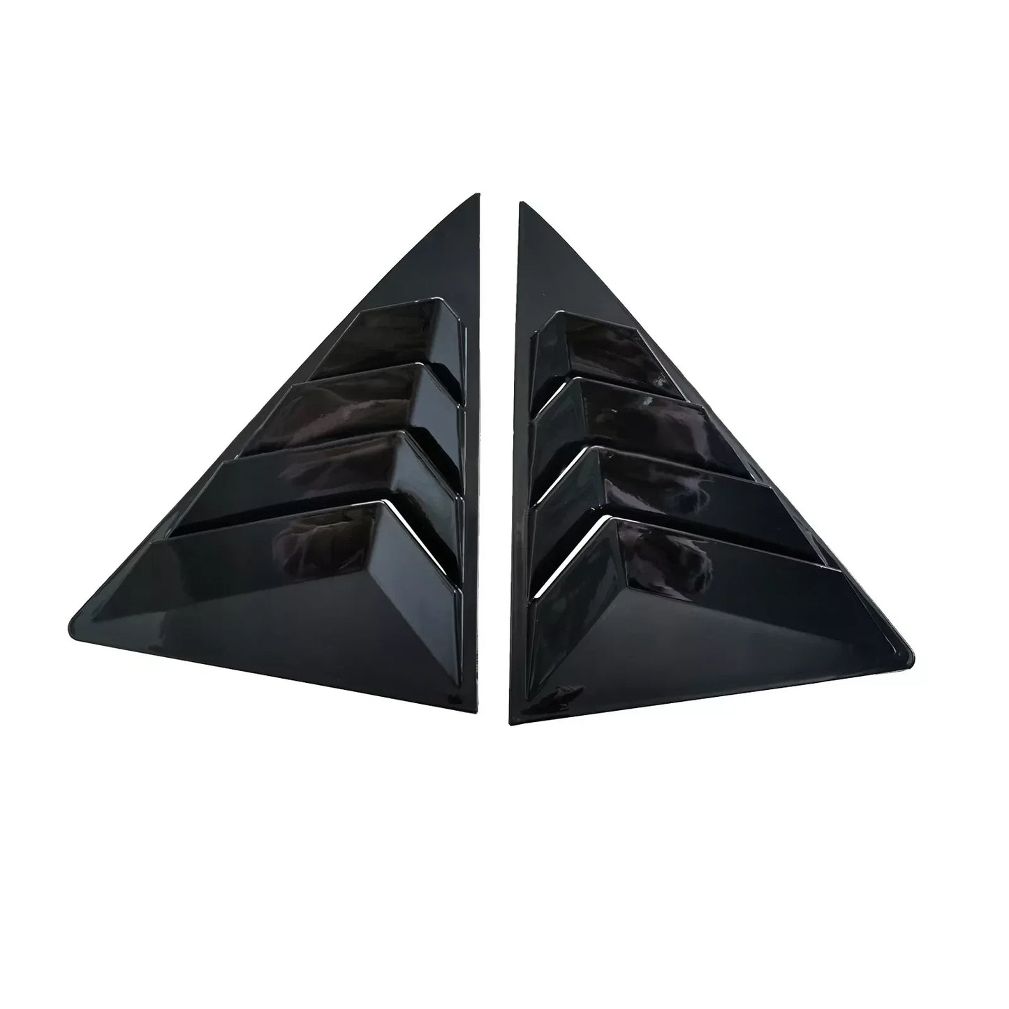 2 x Glossy Black Side Window Louver Shutter Cover for Toyota Camry (2012–2017)