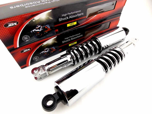 335mm JBS Black/Chrome Rear Shock Absorbers for Suzuki GS750