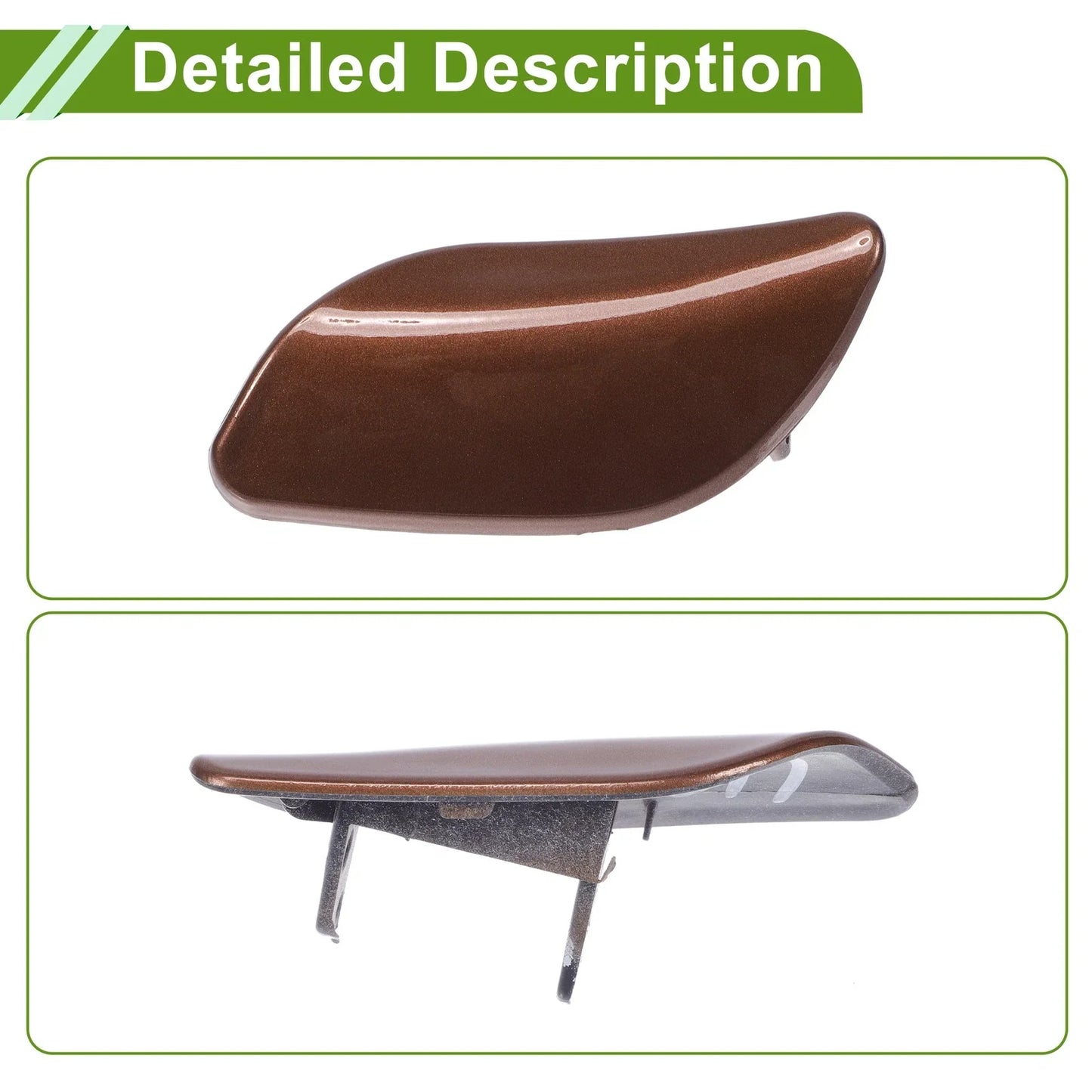 Washer Nozzle Cover for Porsche Cayenne 2008-2010 (2 x Brown Caps)
