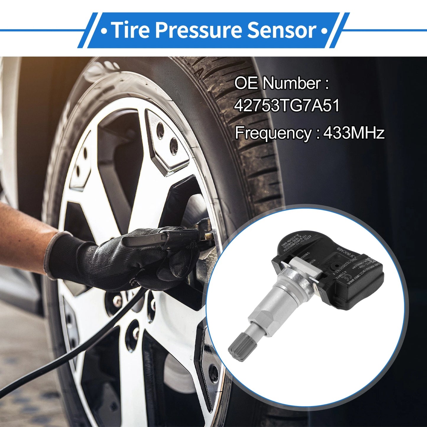 TPMS Sensor No. 42753TG7A51 for Honda Pilot (2016–2017)