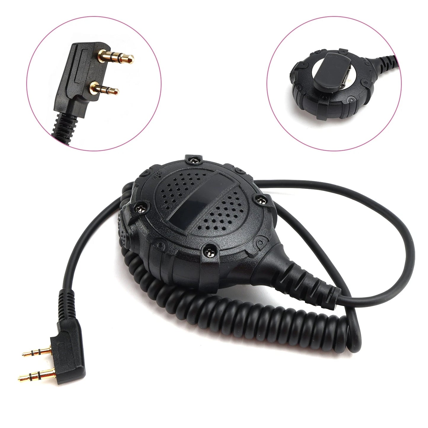 K-SM28 Round Speaker Microphone for TK-208 TH-D7 RPU416A KG-UVD1 TG-K4AT
