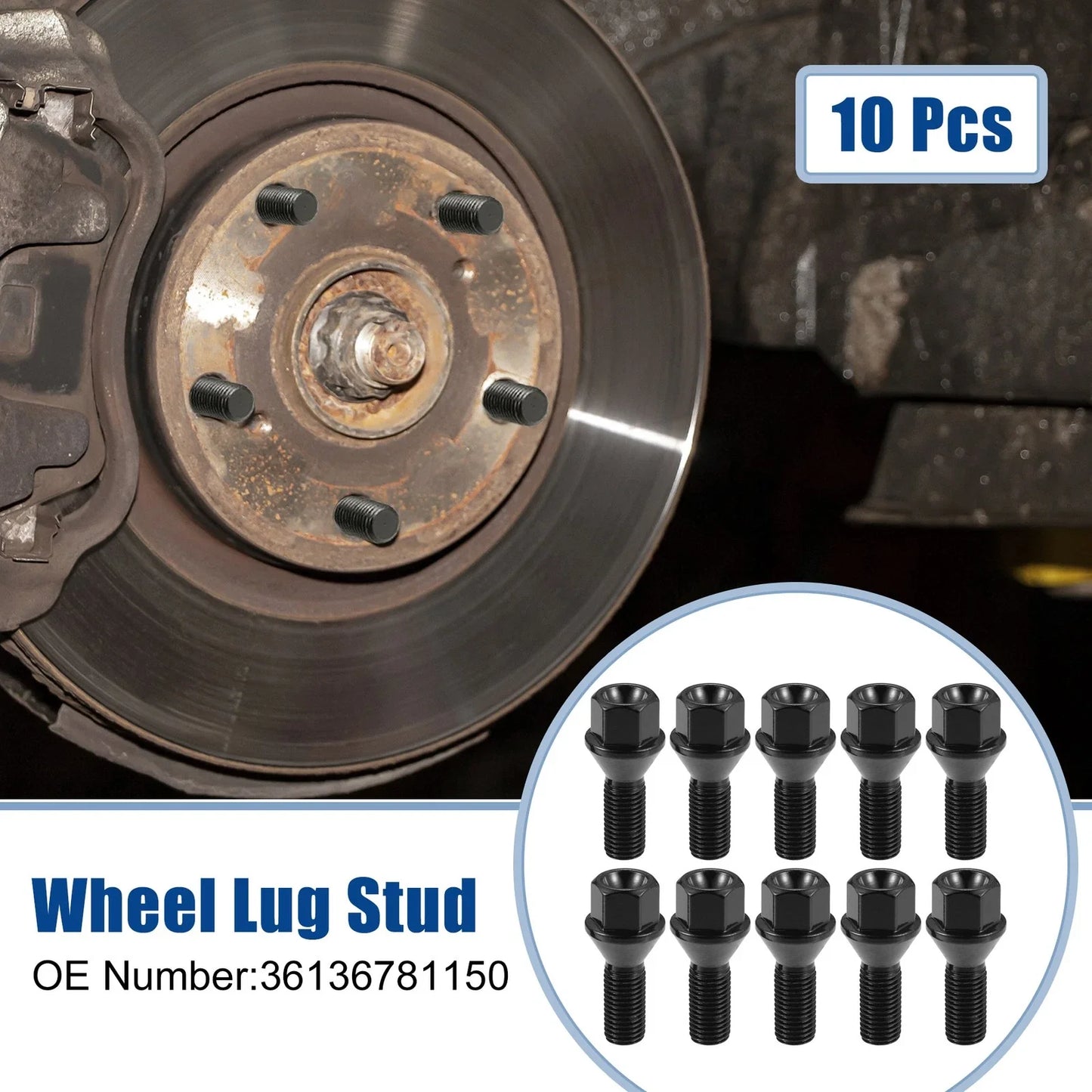 10 x M12x1.5 Wheel Lug Bolt Nut for BMW E46 E39 E90