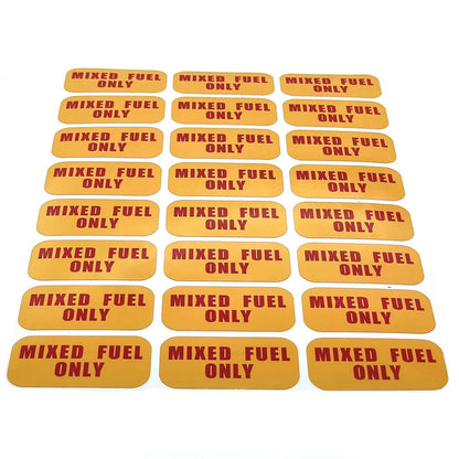 2" Mixed Fuel Only Weatherproof Vinyl Decal for Gas Oil Tank