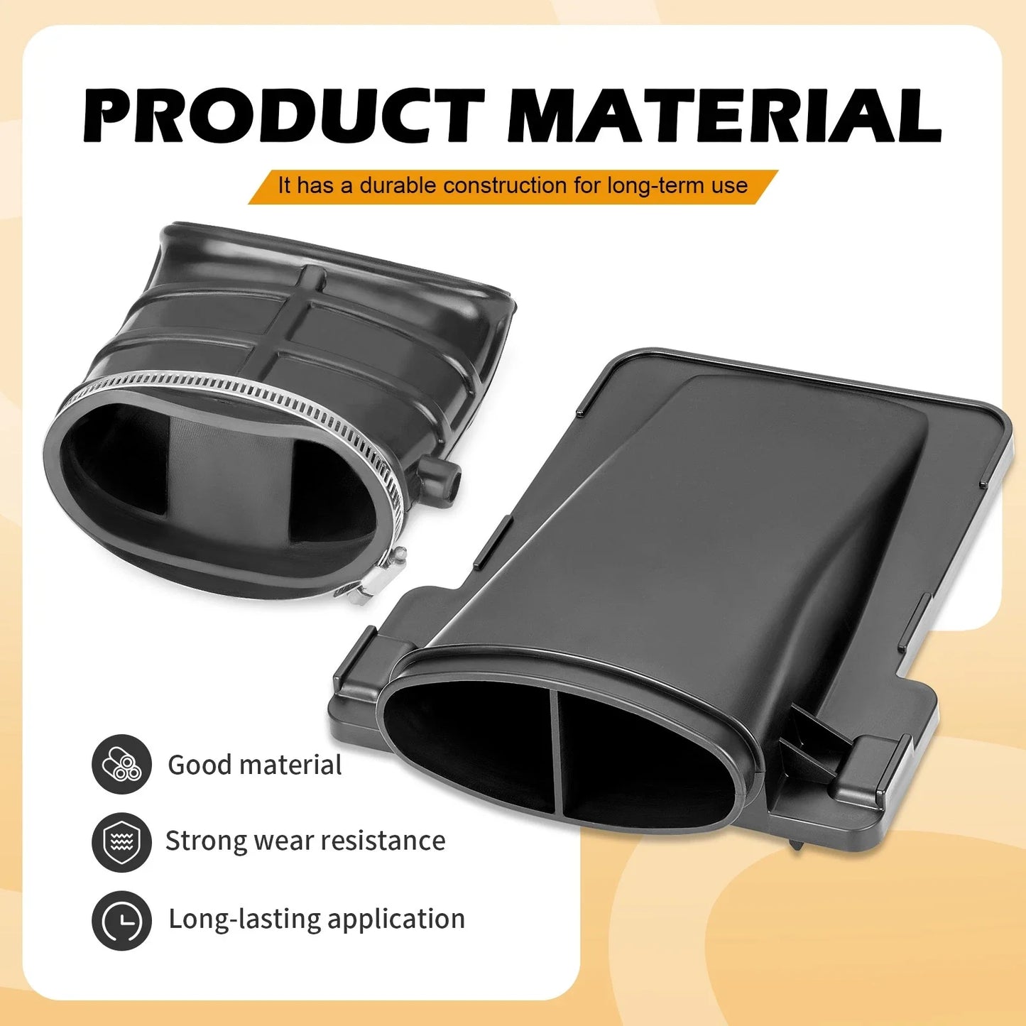 Airbox Lid Cover & DUCT W/ Elbow PIPE for Yamaha Raptor 660R (2001–2005)