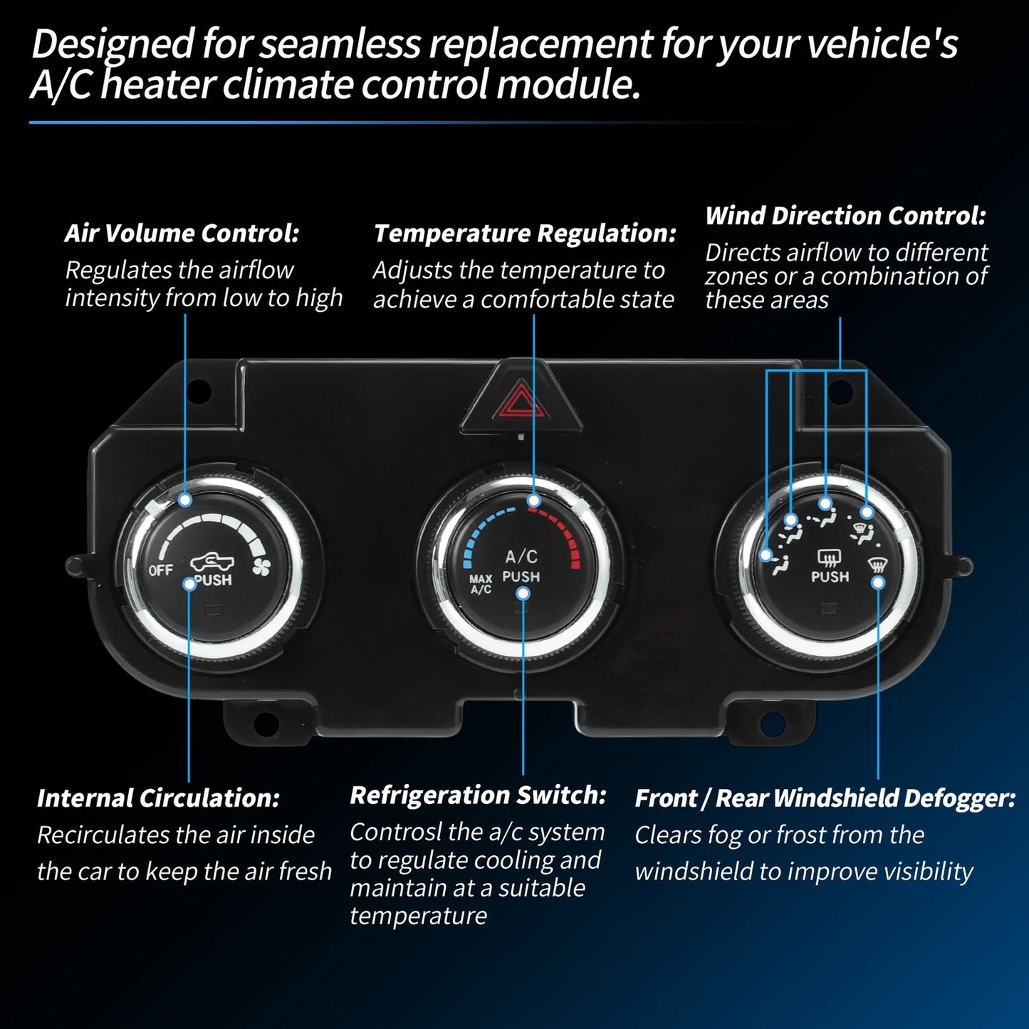 A/C Heater Climate Control Module for Dodge Ram 1500 (2014-2018)