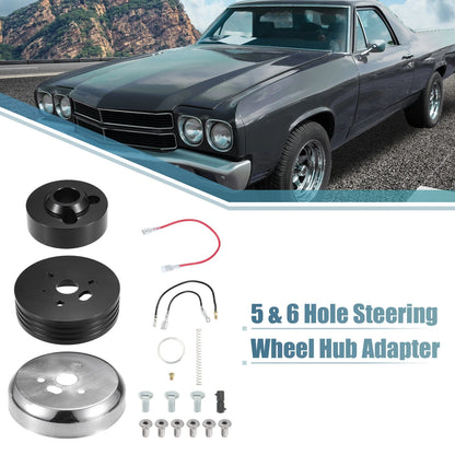 5 & 6 Hole Billet Steering Wheel Hub Adapter for Chevy GM (Year Range)