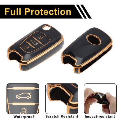 Car Key Case for Hyundai i10 i20 i30 i35 i40 ix20 ix25 ix30 ix35 ix55 (3 Buttons)