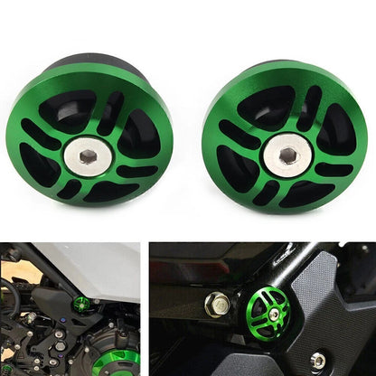 Green Frame Hole Cover Insert Plug Cap for Kawasaki Ninja 250 400 Z400 (2018–2020)