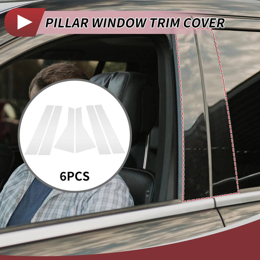 Set of 6 Door Pillar Window Trim for Nissan Rogue (2021–2023) Chrome
