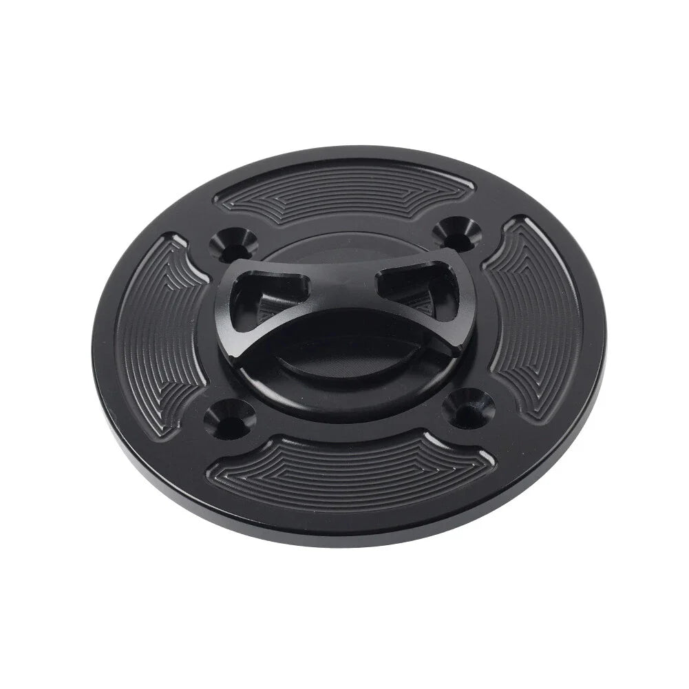 CNC Black 4-Hole Gas Fuel Tank Cap Cover for DUCATI Panigale V4/S/R (2018-2021)
