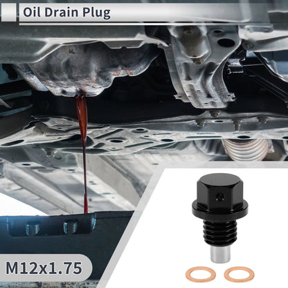 Set of 1 M12x1.75 Engine Oil Drain Plug with Gasket for Car Motorcycle Boat