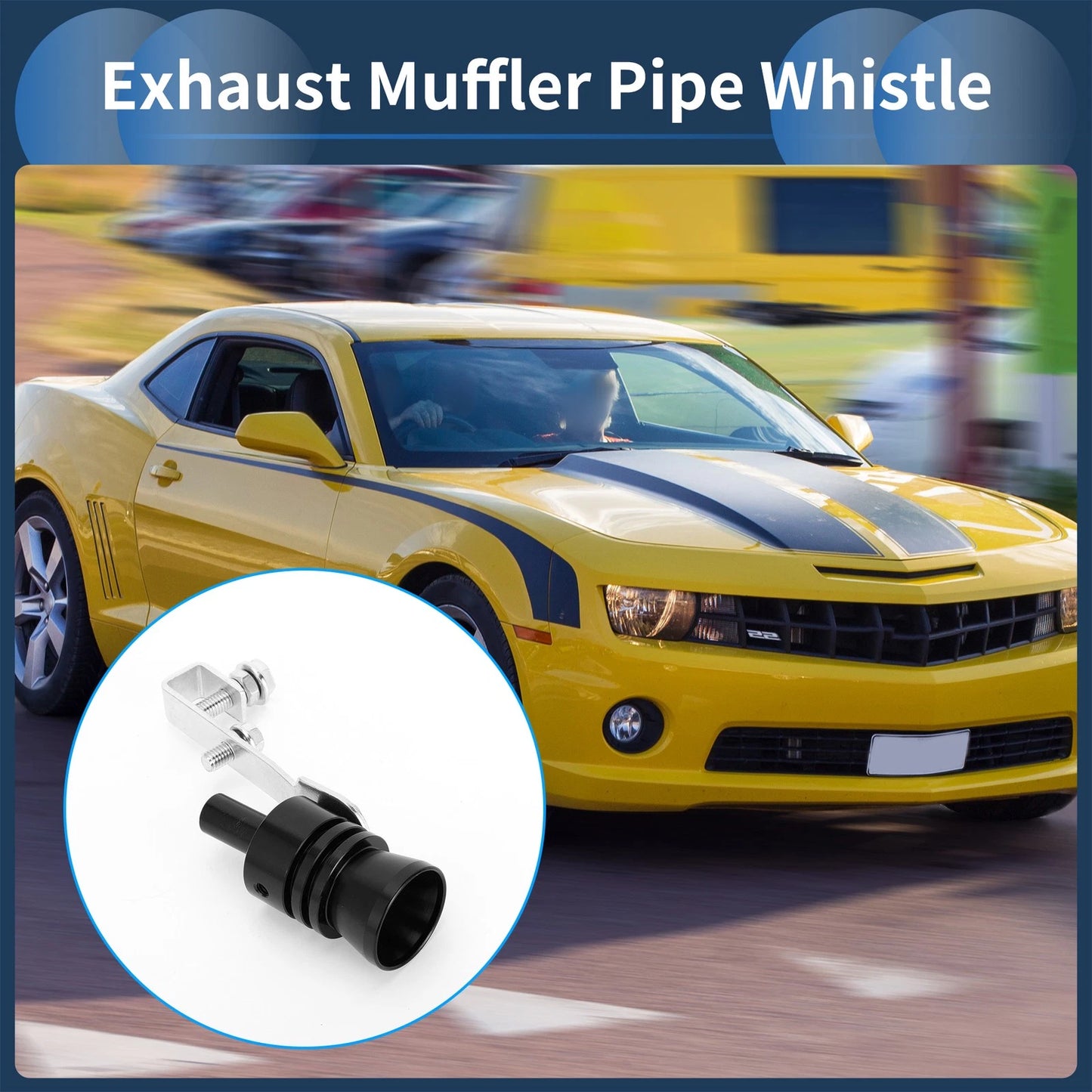 Turbo Sound Exhaust Muffler Pipe Whistle for Universal Fit (1 Set)